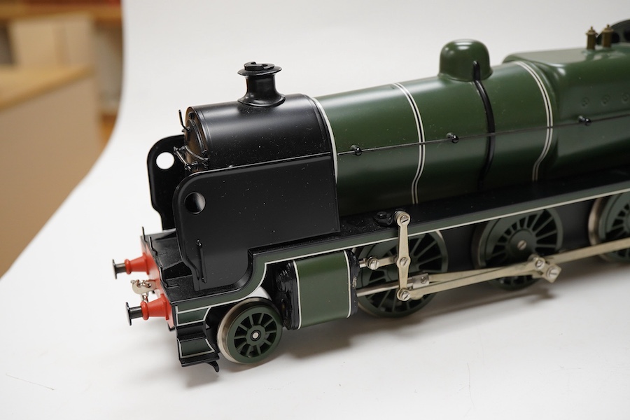 A boxed Bassett-Lowke by Corgi 0 gauge tinplate Southern Railway Maunsell N class 2-6-0 tender locomotive, 1864, in green livery, a special limited release, with option for two or three rail running, with instruction lea